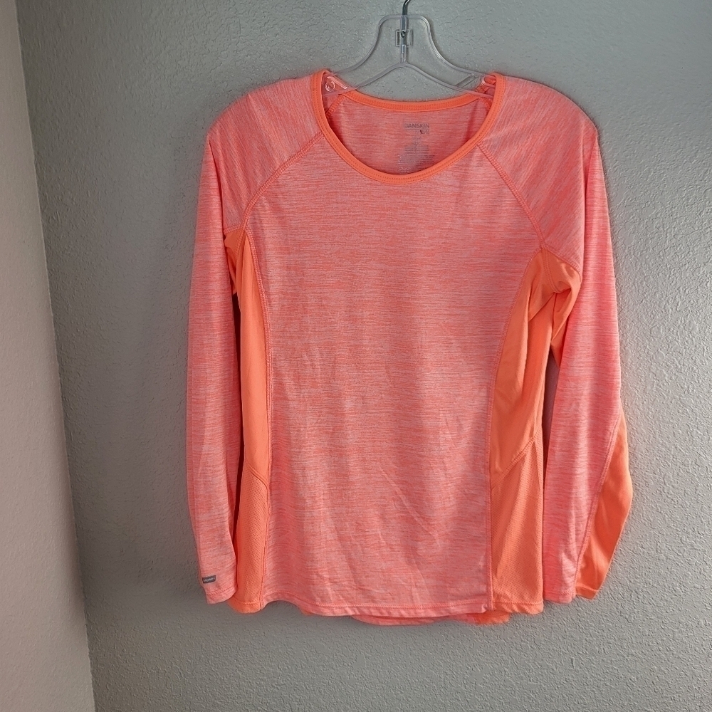 Danskin Now Fitted Top for Athletic Yoga Exercise Women's Size M (8/10) Orange
